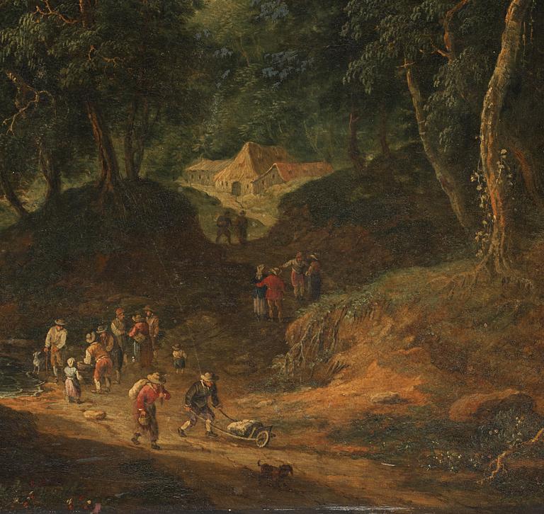 Johann Christian Brand, River landscape with figures.