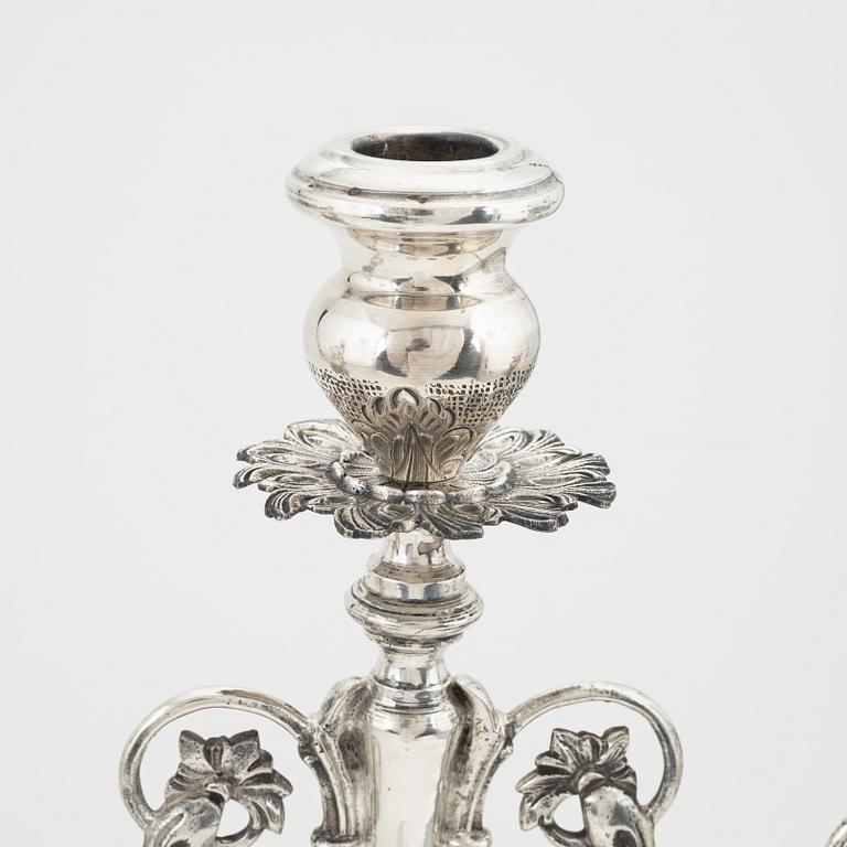 A pair of silver candelabra, Turkey, 1920's/30's.