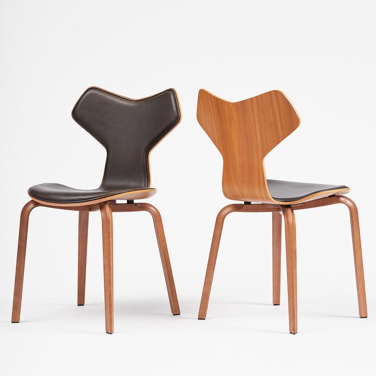 Arne Jacobsen, stolar, sex stycken, "Grand Prix", Fritz Hansen, 2021.