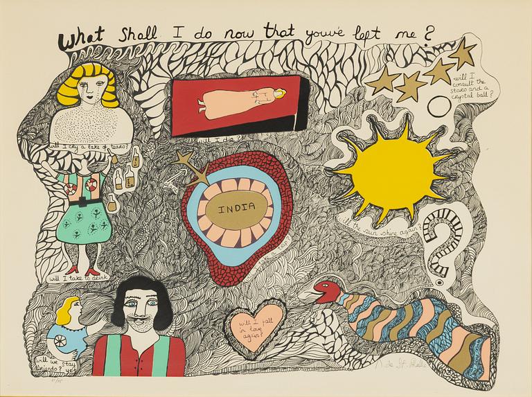 Niki de Saint Phalle, "What shall I do now that you've left me?".