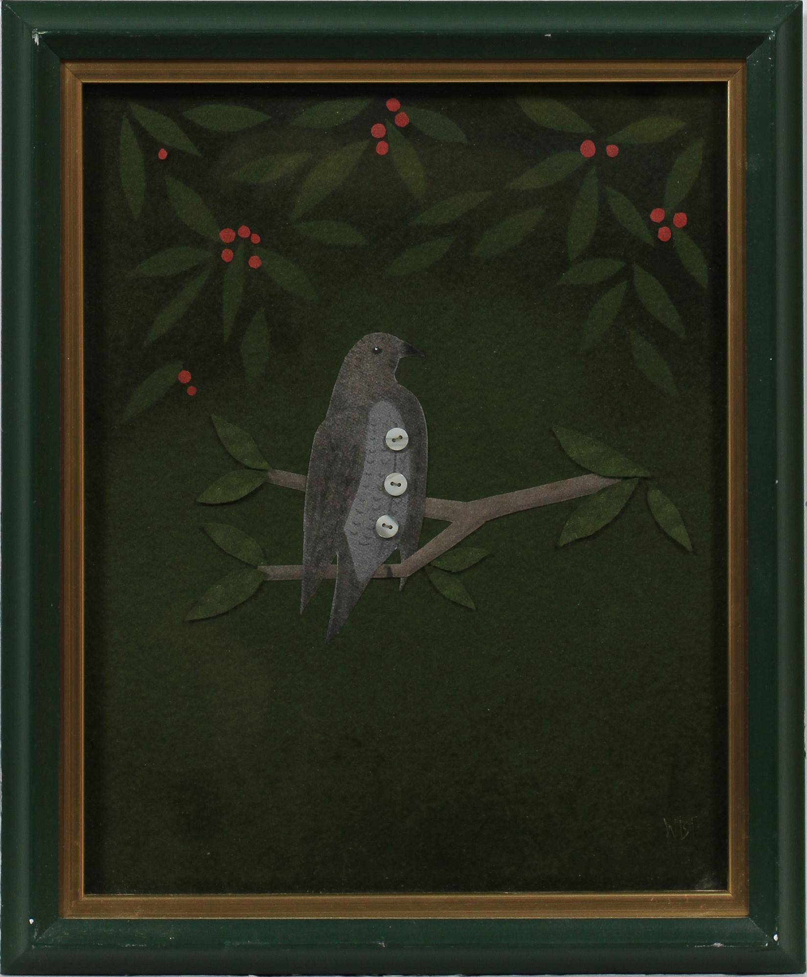 WIBEKE BECK FRIIS, textilcollage, monogramsign.