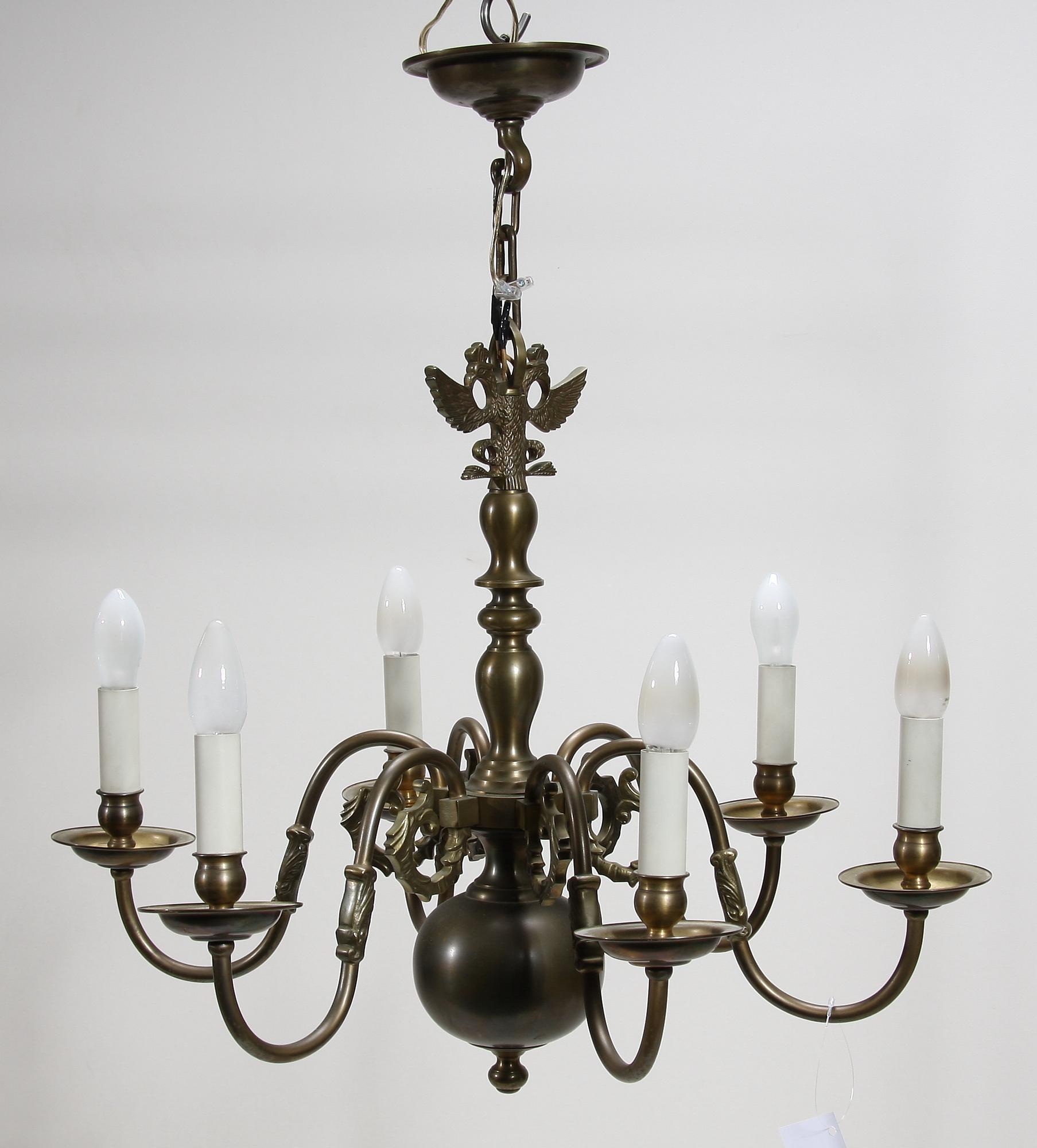 TAKKRONA, mässing. Barockstil. 1900-tal.