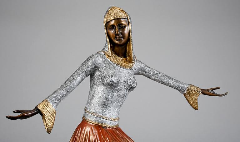 SKULPTUR, brons, troligen Art Déco, 1900-tal.