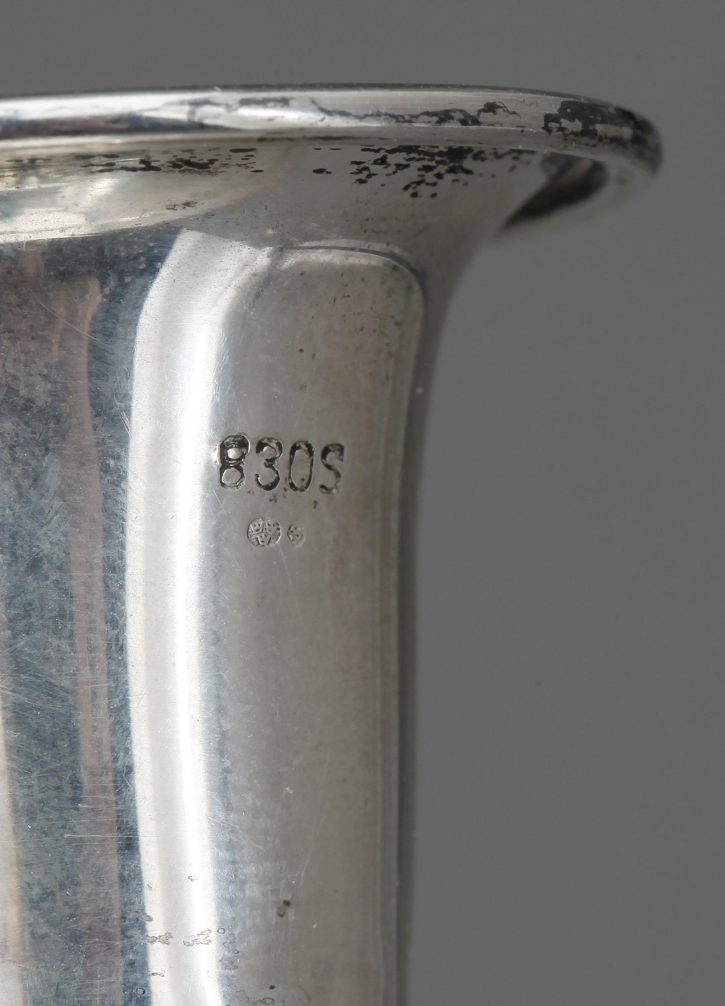 LJUSSTAKAR, 2 par, silver, bland annat K&EC, Göteborg, 1959.