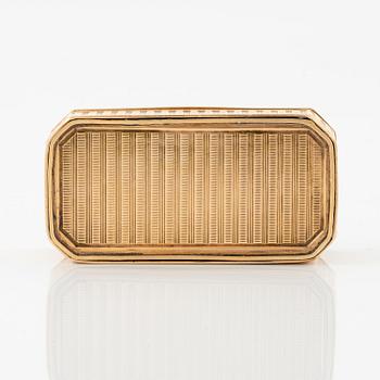 Box, 14K gold, possibly France.
