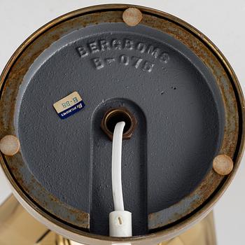 A decond half of the 20th Century brass and glass table light from Bergboms.