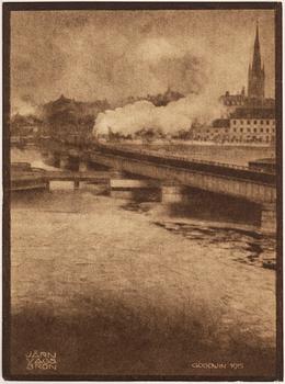 HENRY B. GOODWIN,  Two photo gravures from the book Vårt vackra Stockholm signed in the negative.