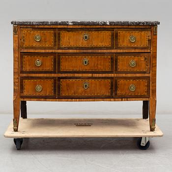 A late 18th century Louis XVI chest of drawers.