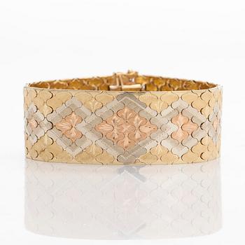 Armband i 14K trefärgsguld.