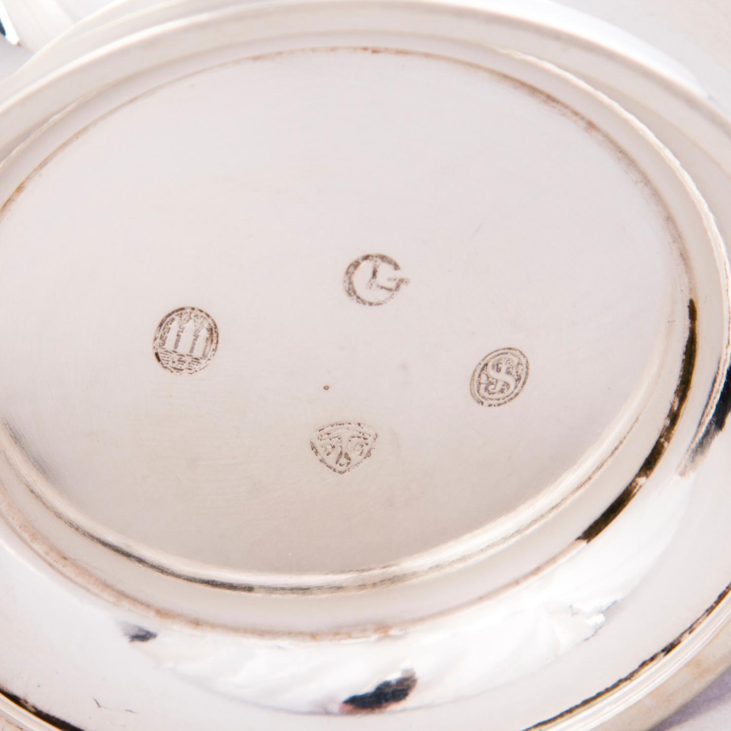 Three Danish silver bowls, two with mark of Grann & Laglye and one marked Christian F. Heise, 1922-37.