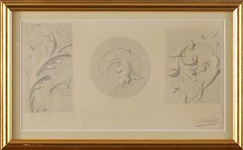 Agnes Cleve · AGNES CLEVE, teckning, signerad.