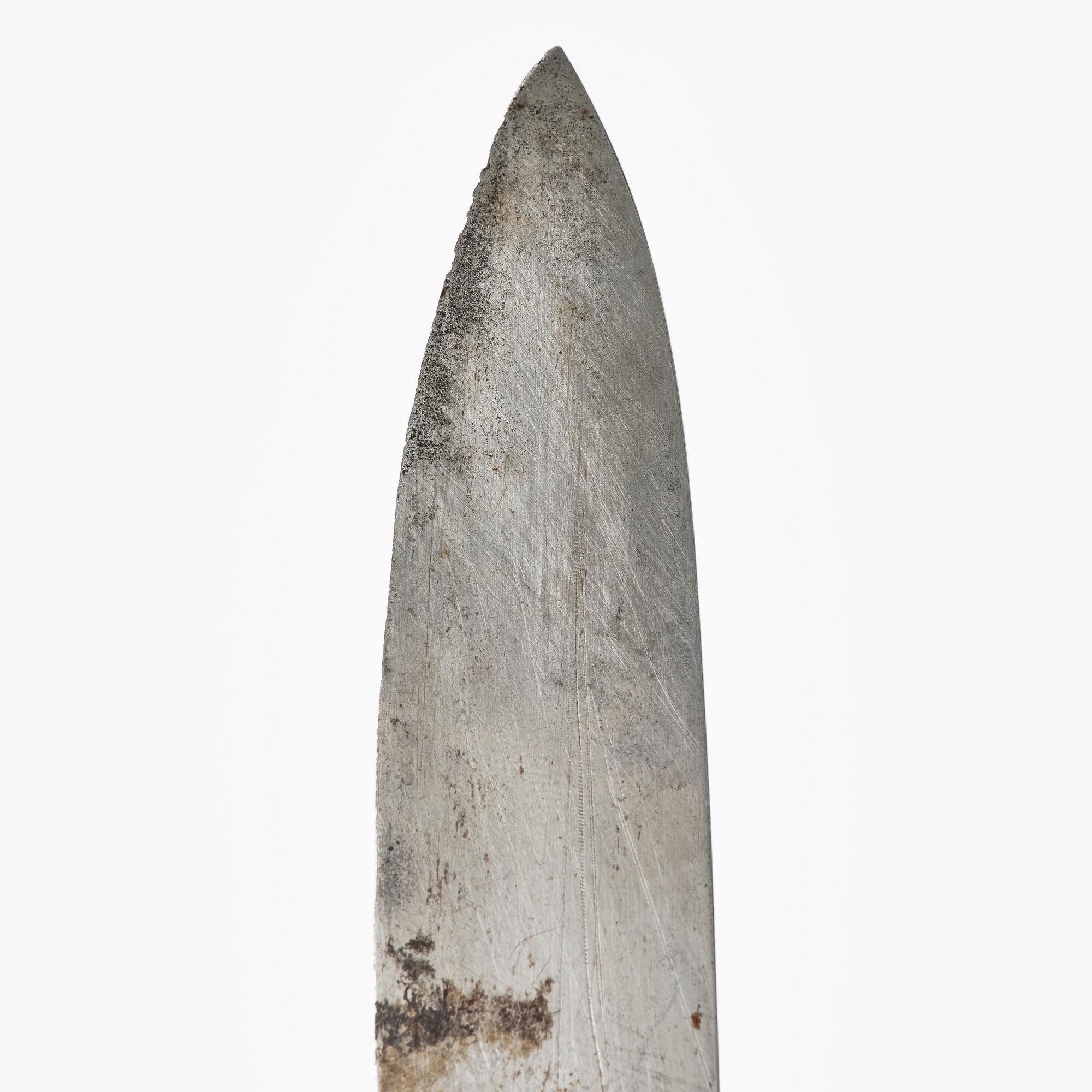 A presumably German baroque agate and silver-moutned letter opener, early 18th century.