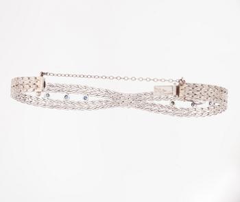 ARMBAND, 18K vitguld, safirer. Italien. Vikt ca 22,8 g.