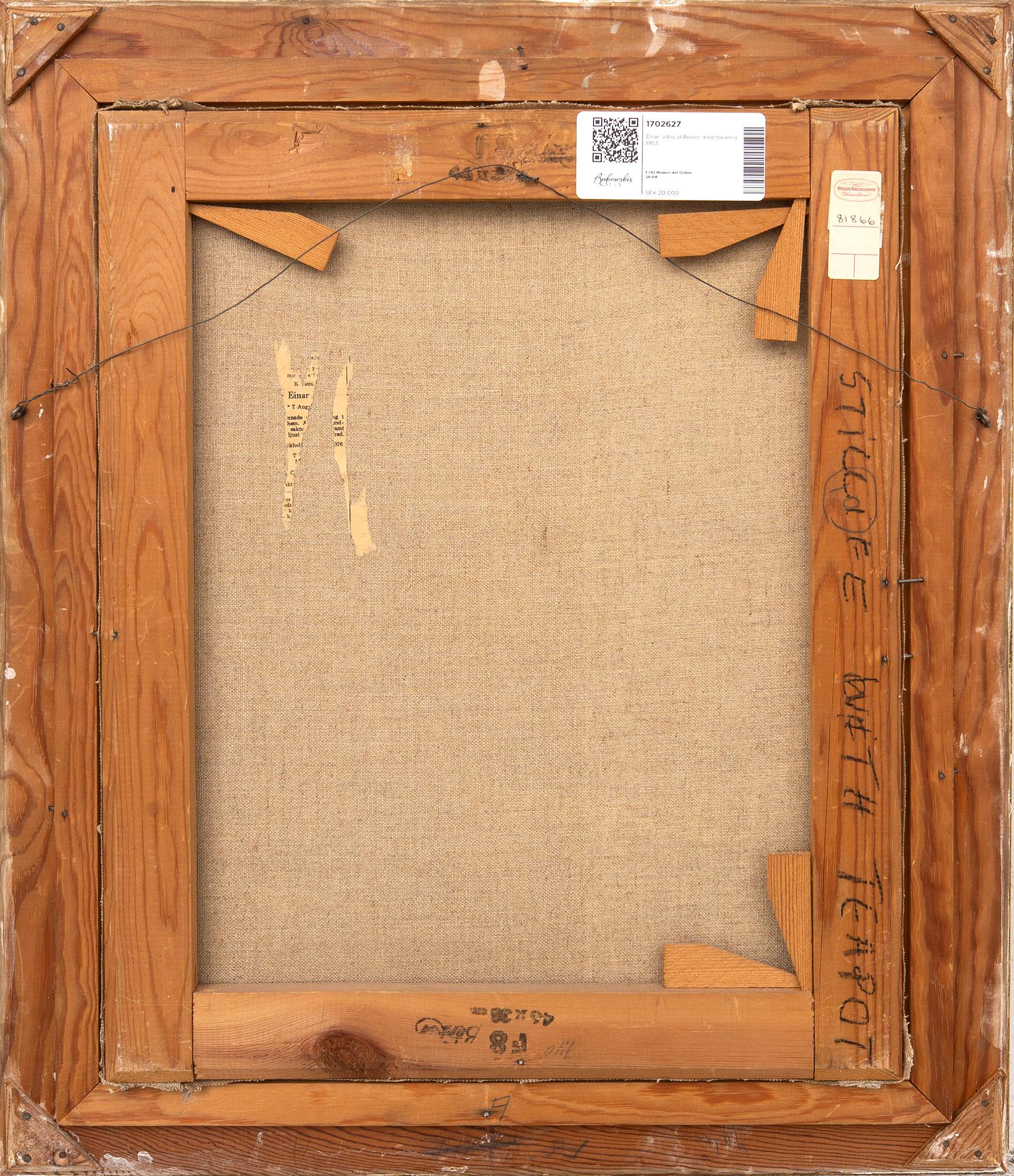 Einar Jolin, still life with teapot, 1953.