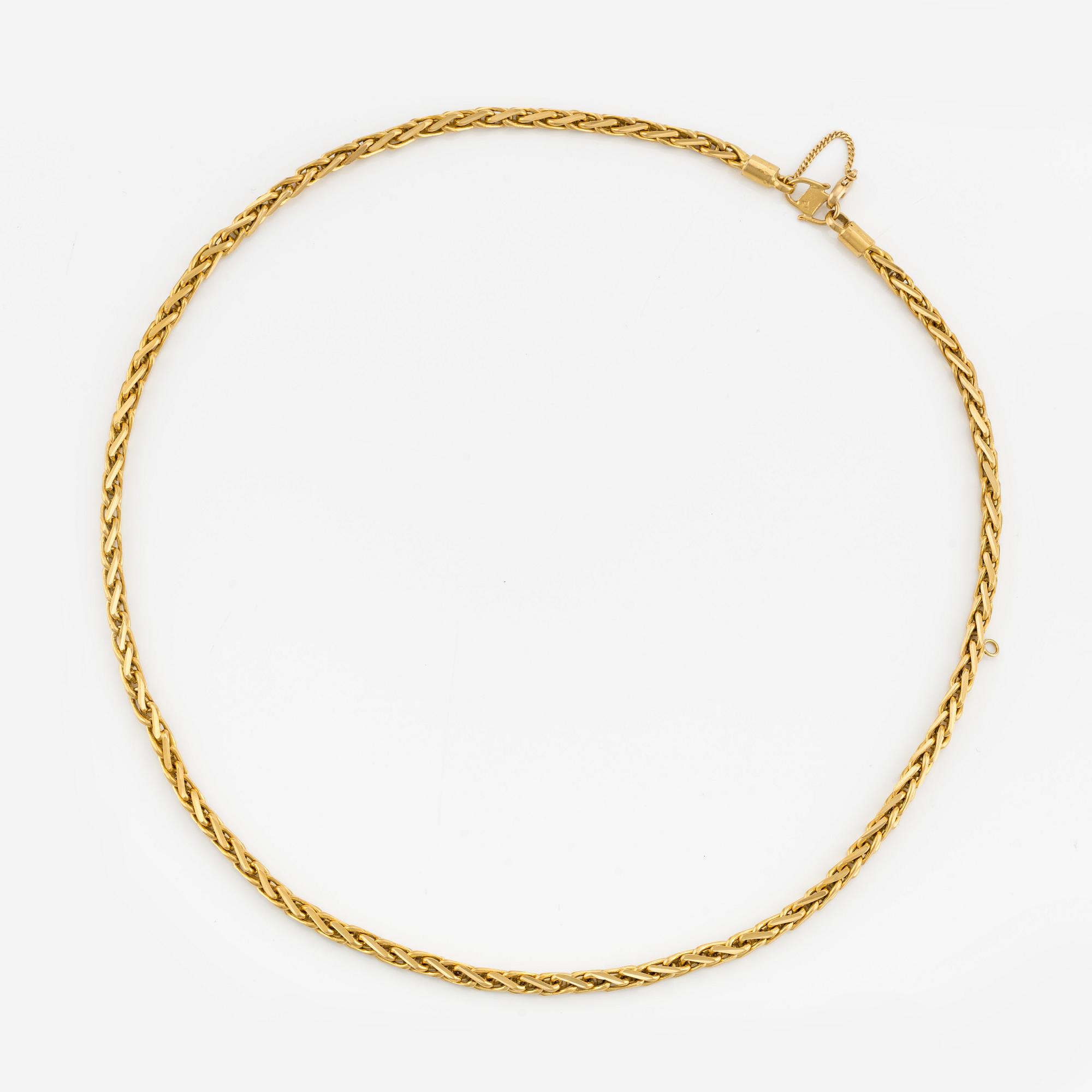 Halskedja. 22K guld.