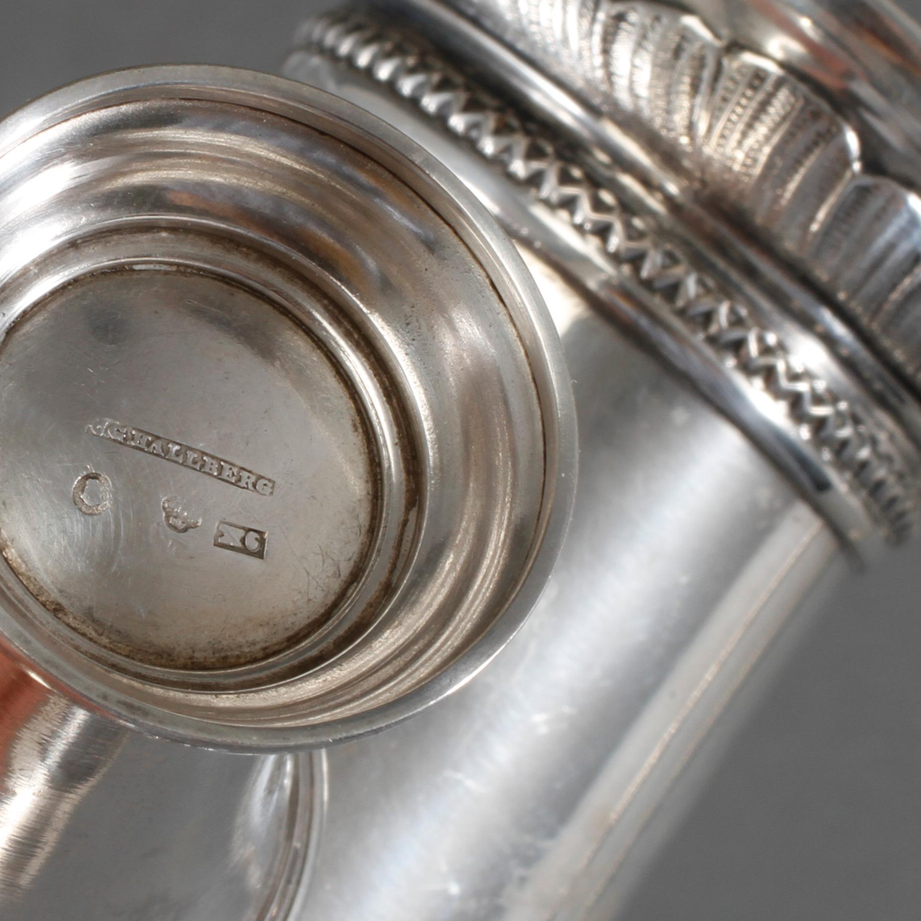 PARTI SILVER, 8 delar, 1800-talets samt 1900-talets första hälft, total vikt 586 g.