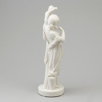 An unmarked sculpture of Venus with Amor on her shoulder, England, presumably Minton or Copeland, 19th Century.