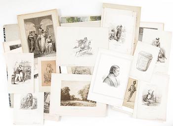 PARTI GRAFIK, ca 100 st, 1700-1900-tal.