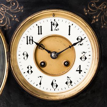 A Japy Frères mantel clock, late 19th Century.