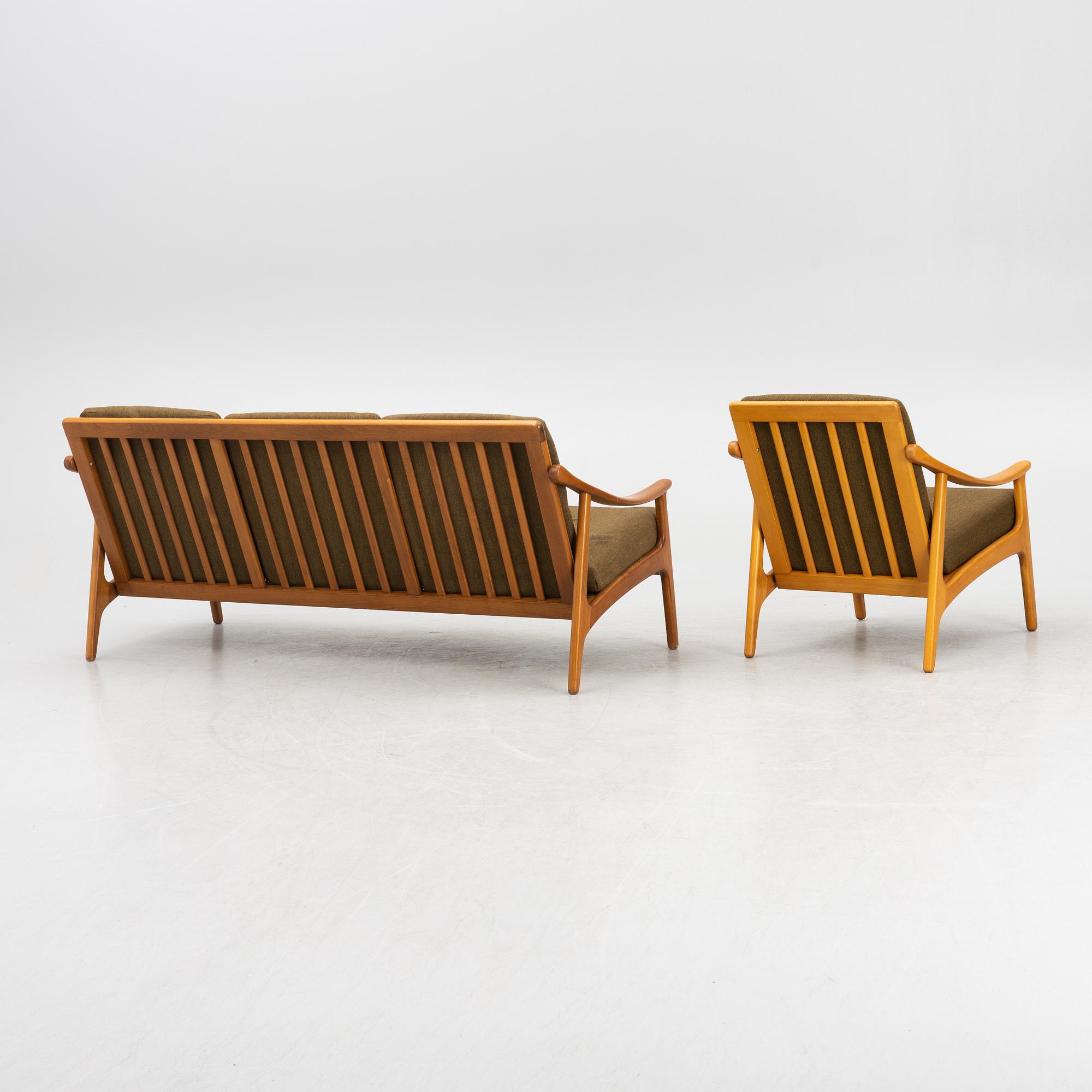 Soffa och fåtölj, Bejra Möbel, Tibro, 1960-tal.