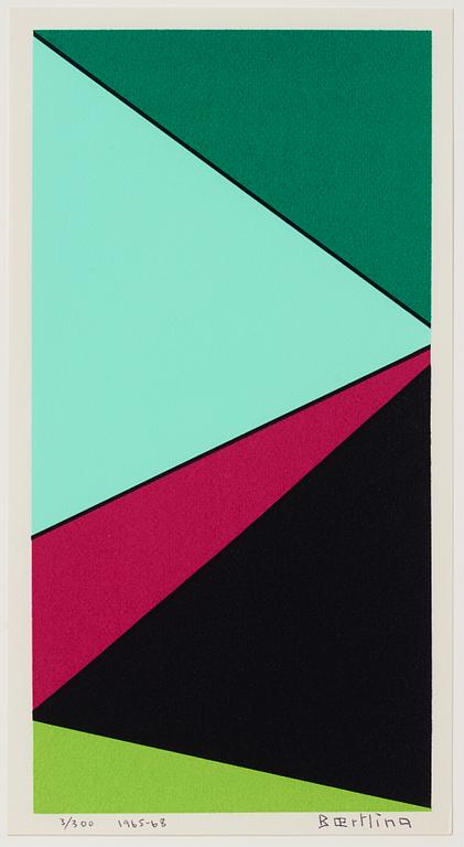 Olle Baertling, silkscreen in colours, 1965-68, signed 3/300.