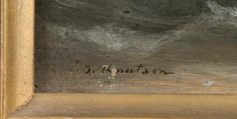 JOHAN KNUTSON, oil on board, signed.