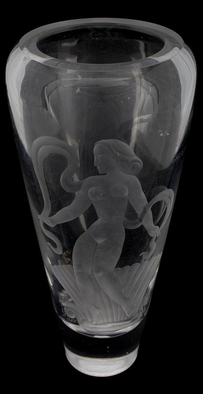 VAS, klart, slipat glas, 1900-talets mitt Finland.