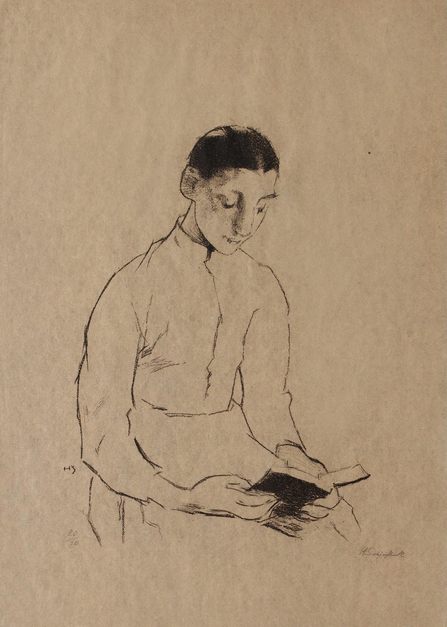 Helene Schjerfbeck, "Andakt".