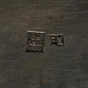 A SILVER BOWL BY ERIK AUGUST KOLLIN S:T PETERSBURG 1890.