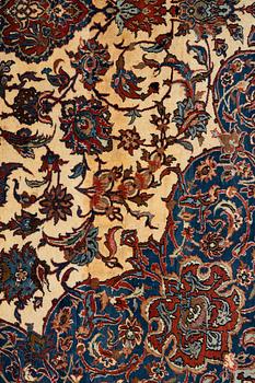 A carpet, semi-antique Esfahan, ca 375 x 252 cm.