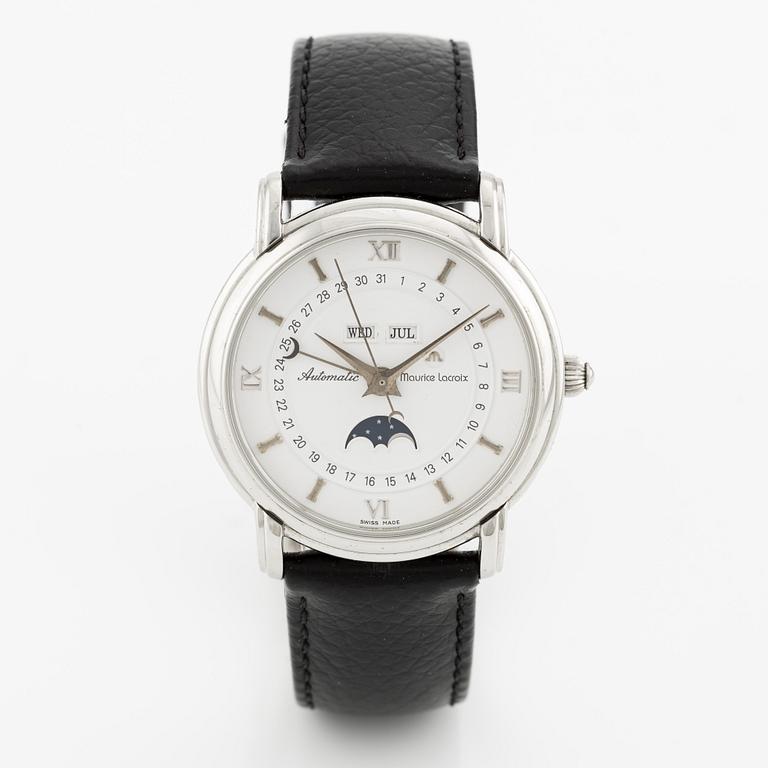 Maurice Lacroix, Masterpiece, Phase de Lune, wristwatch, 38 mm.