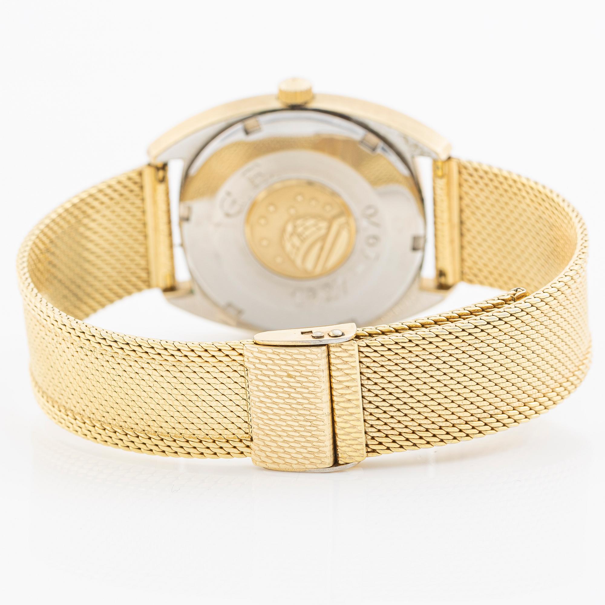 Omega, Constellation, "C", "Linen Dial", wristwatch, 35 mm.