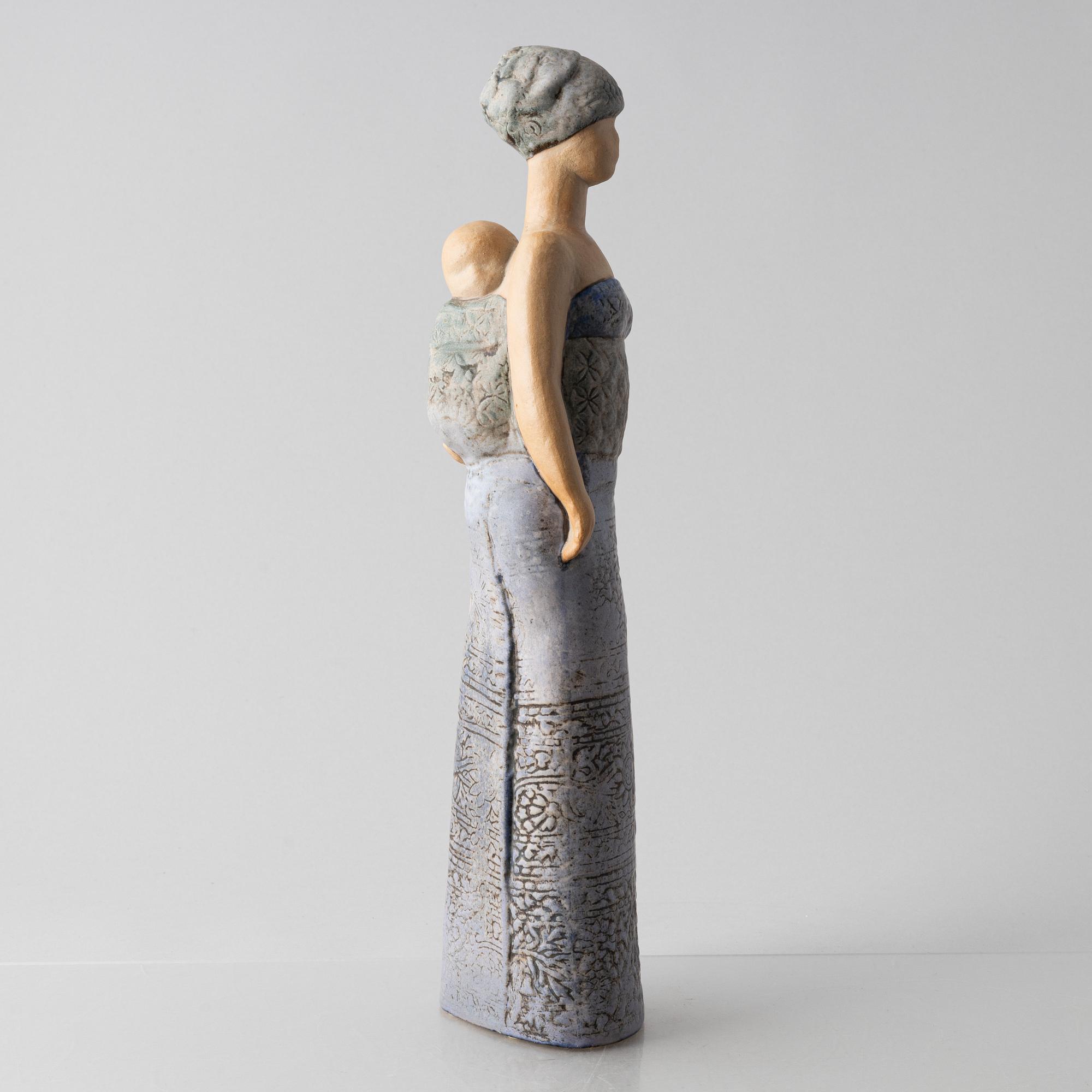 Lisa Larson, figuriner, 2 st, stengods, bl.a. "Arabkvinna", Gustavsbergs studio.