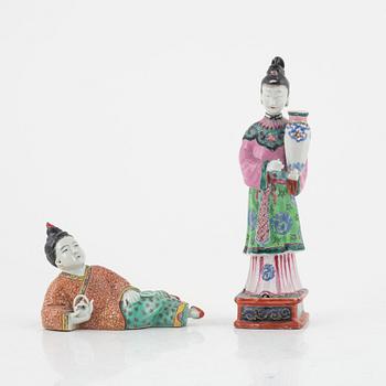 Two porcelain figurines, China, first half of the 20th century.
