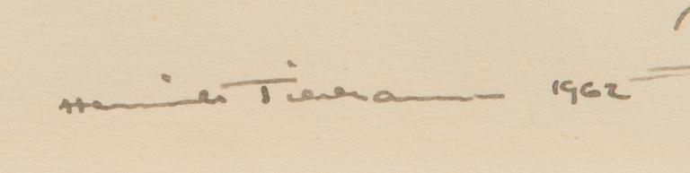 HENRIK TIKKANEN, drawing, signed and dated 1962.