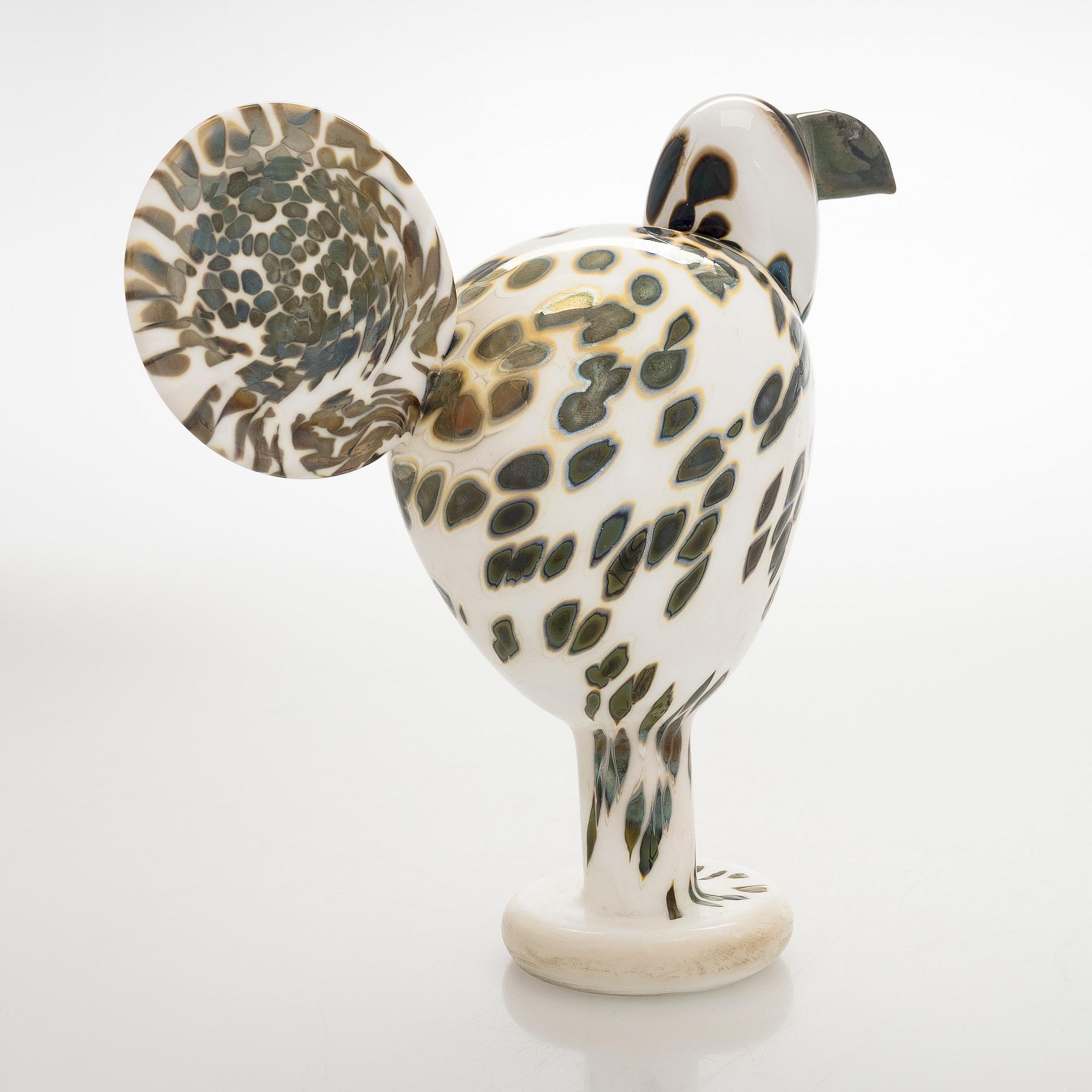 Oiva Toikka, lasilintu, "Valkyyria", signeerattu O. Toikka Nuutajärvi 158/250.