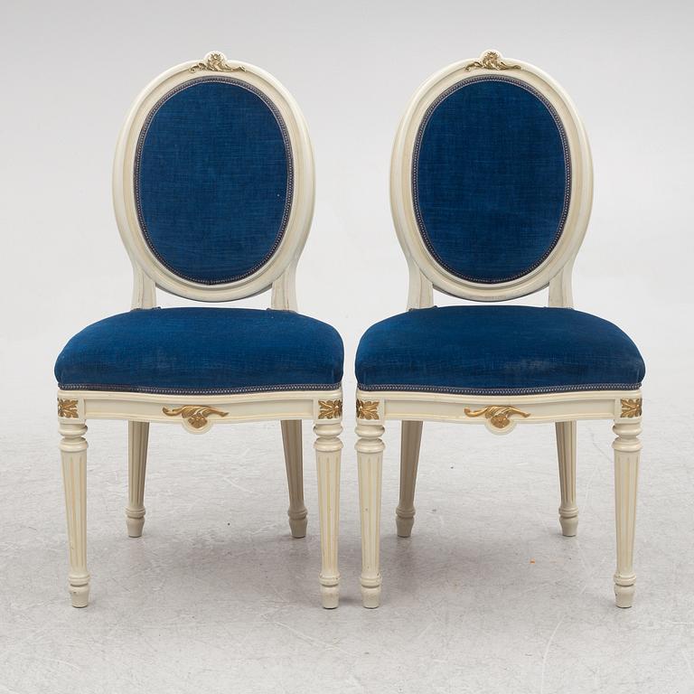 Matgrupp, 9 delar, 1900-talets senare del. Gustaviansk stil.