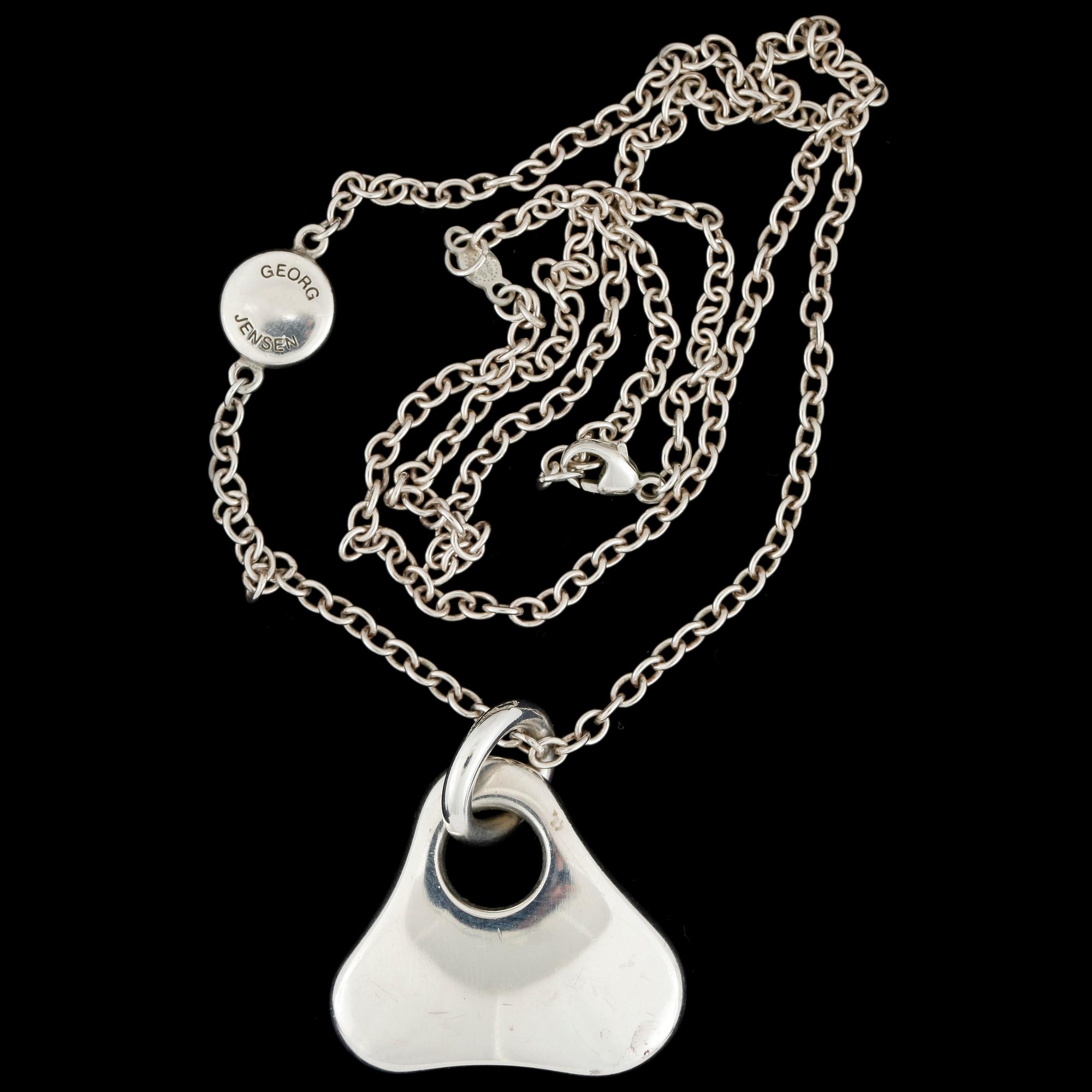 RINGAR, 2 st, ÖRCLIPS, ett par samt HÄNGE, silver, Georg Jensen, Danmark.