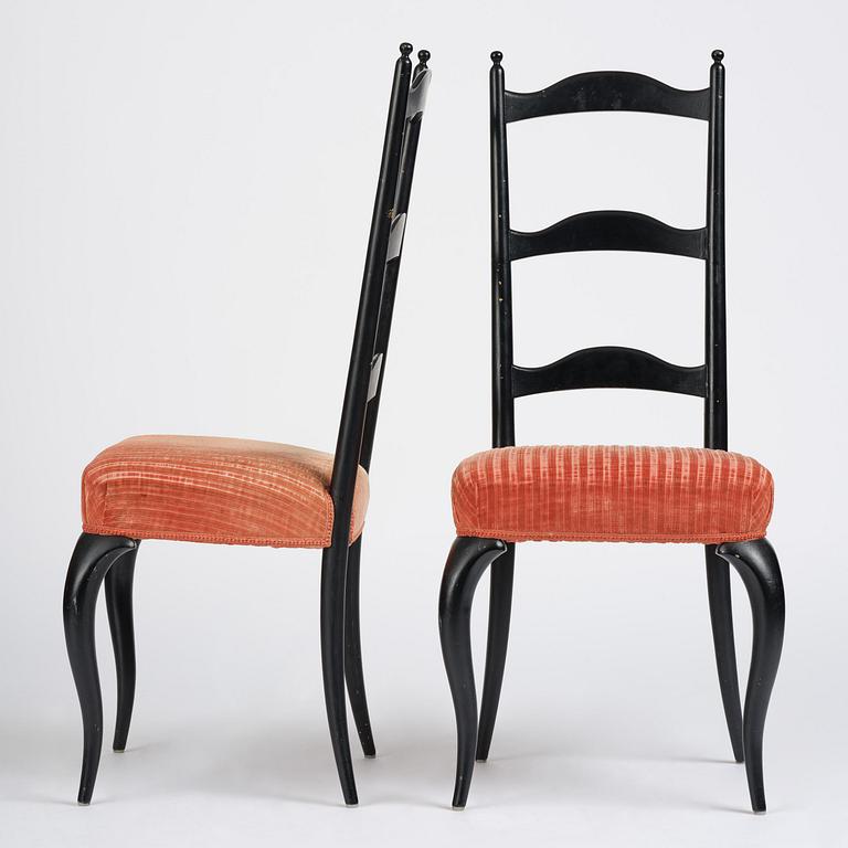 Uno Åhrén, a set of eight Swedish Grace dining chairs, 1920s.