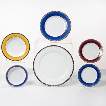 Sigvard Bernadotte, A 314 piece dinner and coffee service, “Marianne Royal Blue”, Christineholm/Fyrklövern, 2000.