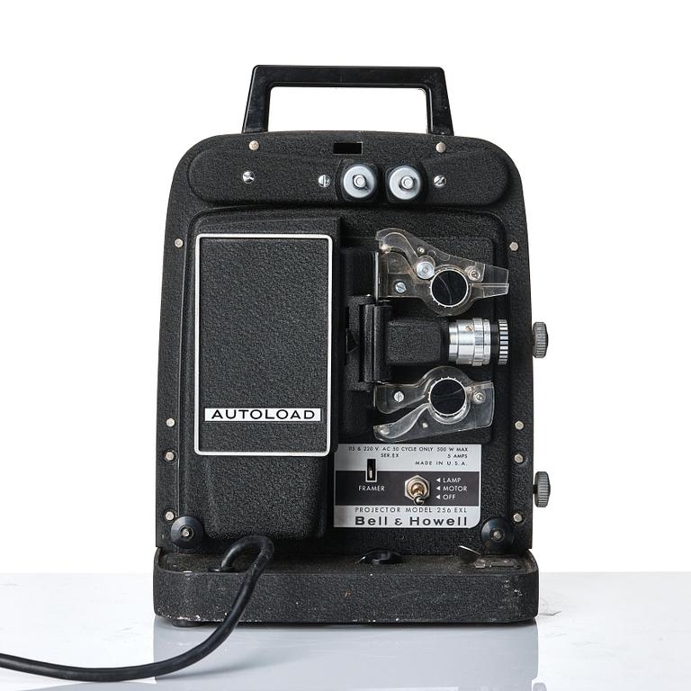 a Bell & Howell "Autoload" projector model 256 EXL, with case, U.S.A. Alva & Gunnar Myrdal Collection.