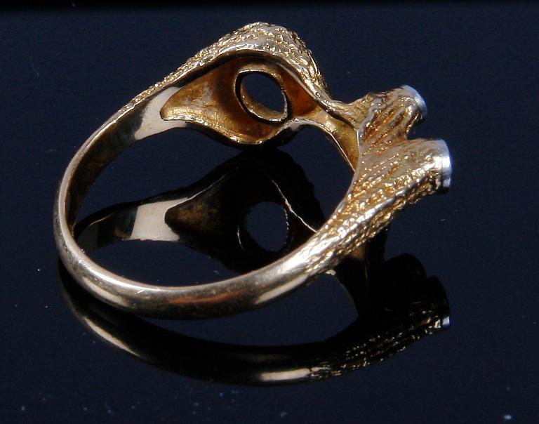 RING, 18 K guld med briljanter, Björn Weckström, Lapponia, Finland, 1974.