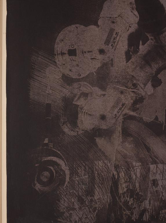 Robert Rauschenberg, litografi. Signerad och numrerad 10/42 med vit krita.