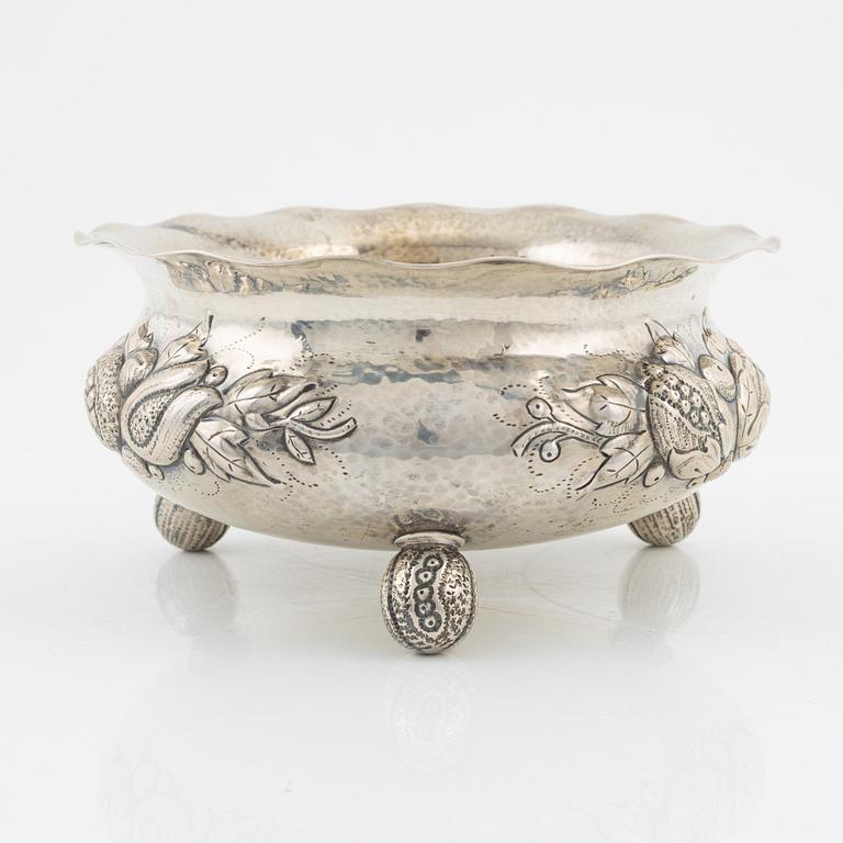 A Swedish baroque style silver bowl, CG Hallberg, Stockholm, 1937.