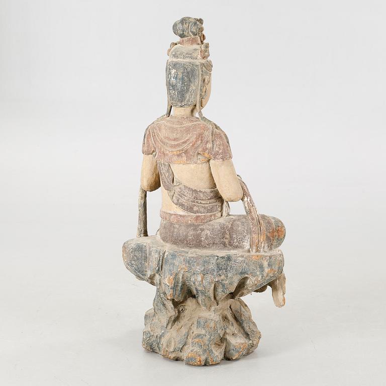 BODHISATTVA, trä, 1900-tal.