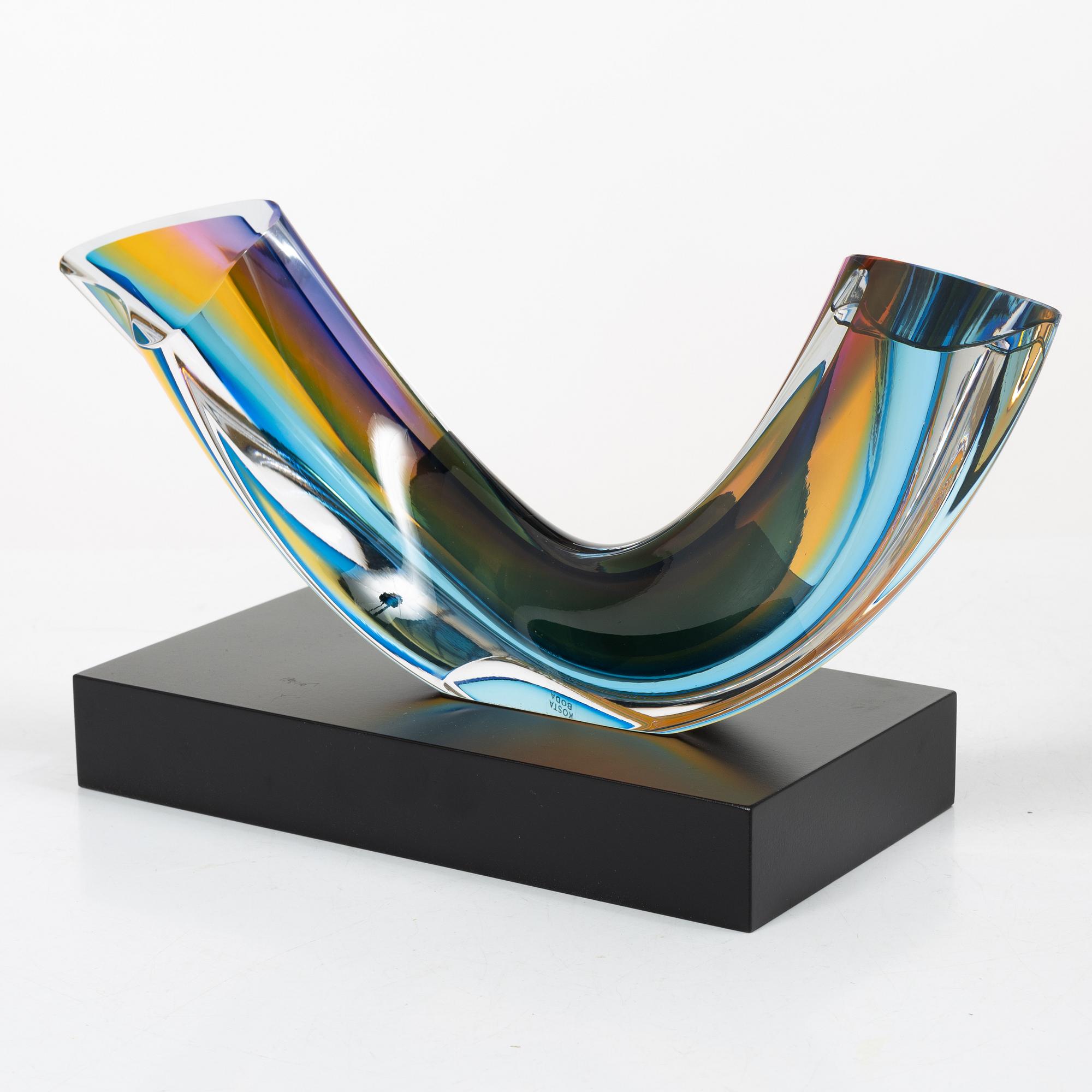 Göran Wärff, skulptur, "Fenomen Prisma", Kosta Boda.