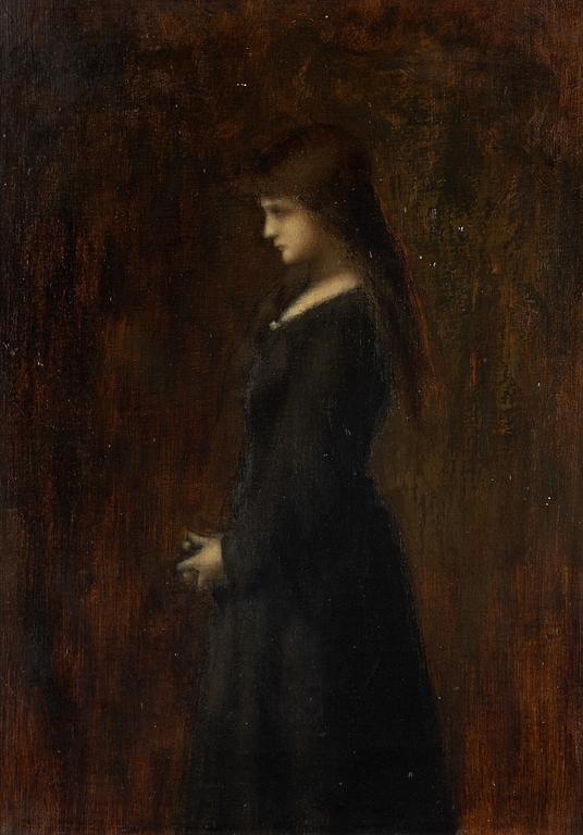 Jean Jacques Henner, attributed, Girl with Clasped Hands.