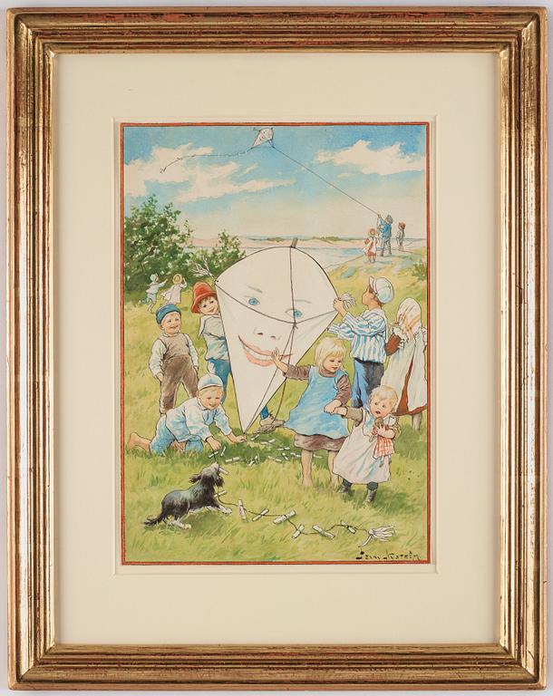 Jenny Nyström, "Ute på ängen" ur "Julkärfven 1904".