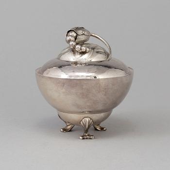 A Georg Jensen sugar box, sterling , Copenhagen 1945-51,