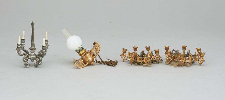 PARTI DOCKSKÅPSMÖBLER OCH TILLBEHÖR, 18-1900-tal.